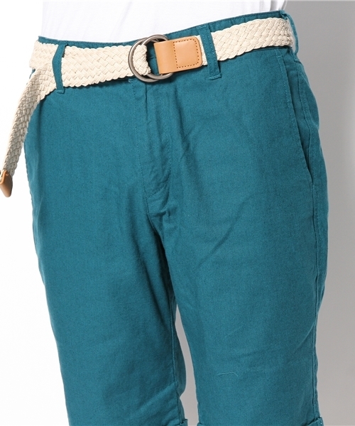 UNION STATION（ユニオンステーション）の「ベルト付き綿麻ショーツ（その他パンツ・メンズ・ベージュ/ターコイズブルー/ネイビー/ピンク/オレンジ・MEDIUM/LARGE/LL）」の8枚目の写真