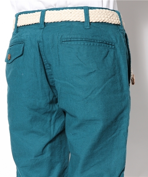 UNION STATION（ユニオンステーション）の「ベルト付き綿麻ショーツ（その他パンツ・メンズ・ベージュ/ターコイズブルー/ネイビー/ピンク/オレンジ・MEDIUM/LARGE/LL）」の9枚目の写真