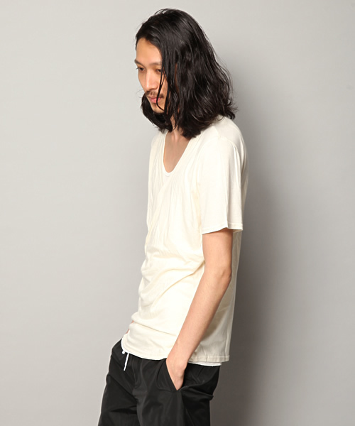 Lui's(ルイス)の「【Lui's】カシュクールTシャツ(Tシャツ/カットソー・メンズ・アイボリー/ネイビー/グレー・SMALL/MEDIUM)」の8枚目の写真