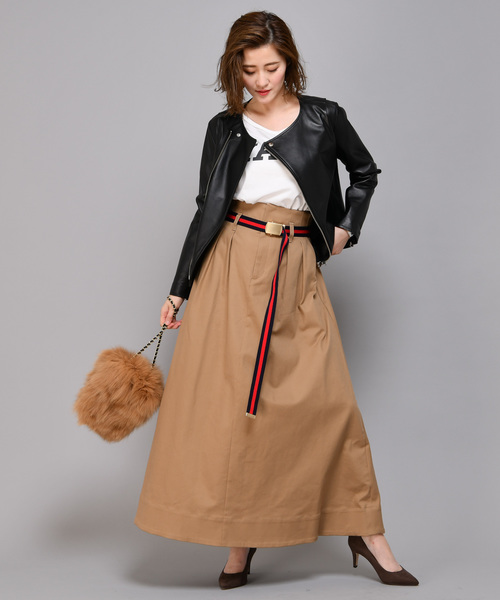 RIVE DROITE（リヴドロワ）の「配色ラインガチャベルト（ベルト・レディース・ネイビー・FREE）」の3枚目の写真