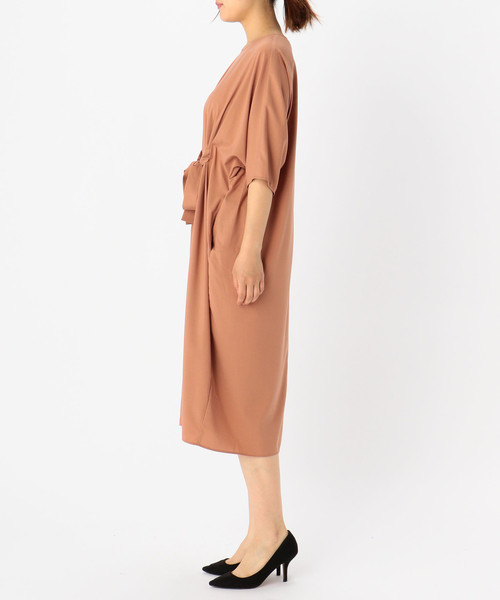 Liesse（リエス）の「ウエストギャザーリボン付きワンピース