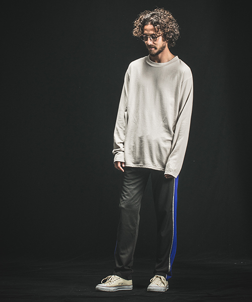 Jih Nunc（ジーヌンク）の「mp6431-サイドライントラックスリムテーパードパンツ（その他パンツ・メンズ・ブルー/ワイン・S/M/L）」の11枚目の写真