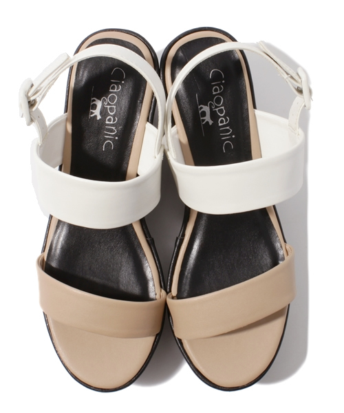 CIAOPANIC（チャオパニック）の「バイカラーウェッジサンダル（サンダル・レディース・ホワイト系その他・37/38/36）」の9枚目の写真