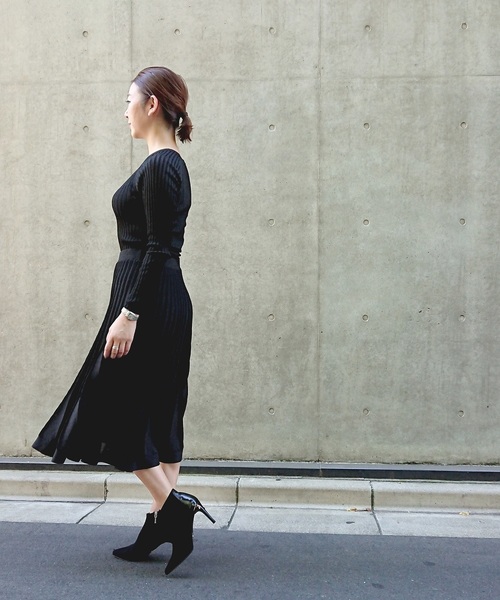 ダブスタ　sov. ブラック プリーツスカート 36 ダブスタ sov. ブラック プリーツスカート 36