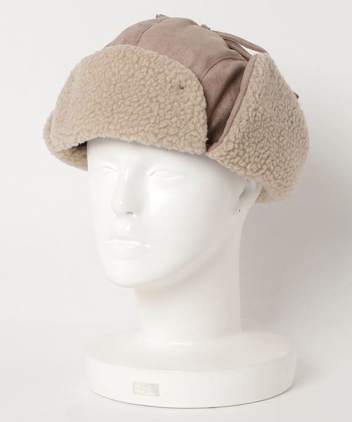 WEGO（ウィゴー）の「WEGO/ボアパイロットキャップ（ニットキャップ/ビーニー・レディース・ブラック/グレー・FREE）」の5枚目の写真