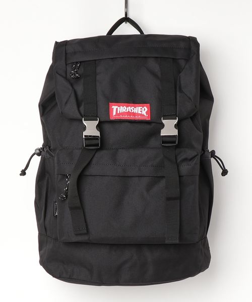 THRASHER(スラッシャー)の「FLAP BACK PACK/スラッシャー バックパック リュックサック(バックパック/リュック・メンズ・ブラック/ブラック×ライム/ブラック×ブルー/ブラック×ピンク/ブラック×レッド・FREE)」の3枚目の写真