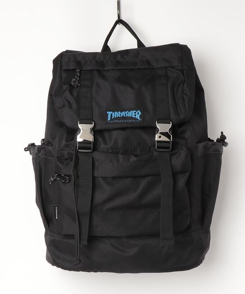 THRASHER(スラッシャー)の「FLAP BACK PACK/スラッシャー バックパック リュックサック(バックパック/リュック・メンズ・ブラック/ブラック×ライム/ブラック×ブルー/ブラック×ピンク/ブラック×レッド・FREE)」の1枚目の写真