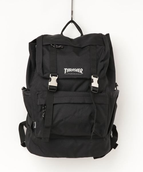 THRASHER(スラッシャー)の「FLAP BACK PACK/スラッシャー バックパック リュックサック(バックパック/リュック・メンズ・ブラック/ブラック×ライム/ブラック×ブルー/ブラック×ピンク/ブラック×レッド・FREE)」の2枚目の写真