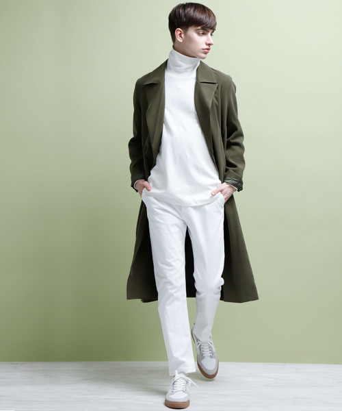 EMMA CLOTHES(エマクローズ)の「オーバーサイズギミックチェスターコート(チェスターコート・メンズ・ブラック/オリーブ/ライトベージュ・FREE)」の4枚目の写真