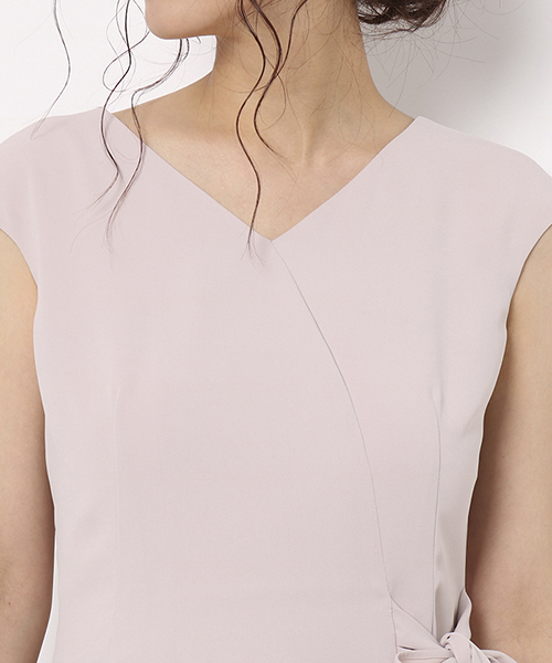 Rose Tiara（ローズティアラ）の「カシュクール風フレアワンピース（ドレス・レディース・ブラック/ベージュ・46/40/42/38）」の7枚目の写真