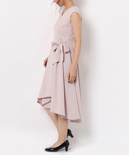 Rose Tiara（ローズティアラ）の「カシュクール風フレアワンピース（ドレス・レディース・ブラック/ベージュ・46/40/42/38）」の5枚目の写真