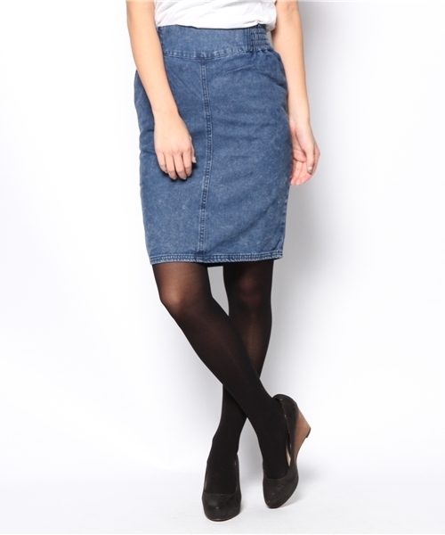 WEGO（ウィゴー）の「WEGO/デニムスカート（デニムスカート・レディース・インディゴブルー/ライトインディゴブルー・FREE）」の2枚目の写真