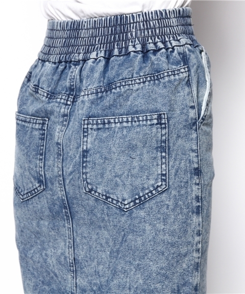 WEGO（ウィゴー）の「WEGO/デニムスカート（デニムスカート・レディース・インディゴブルー/ライトインディゴブルー・FREE）」の7枚目の写真