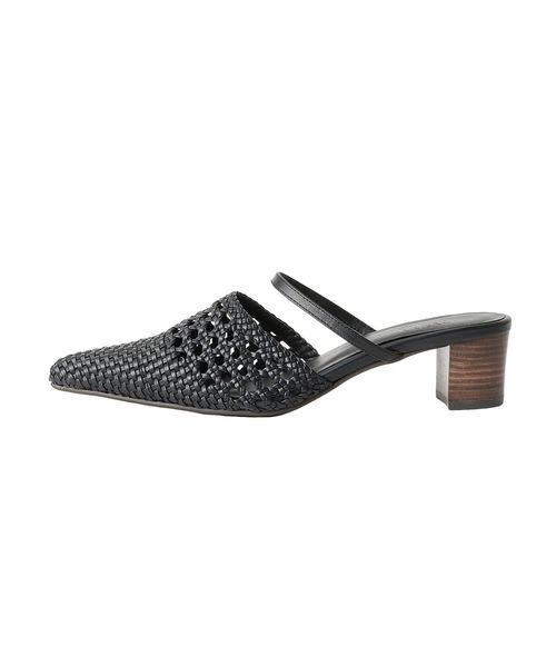 GYDA(ジェイダ)の「メッシュポインテッドウッドミュール(パンプス・レディース・ブラック/ブラウン/オフホワイト・SMALL/MEDIUM/LARGE)」の2枚目の写真