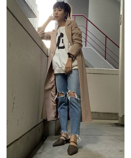 GYDA(ジェイダ)の「メッシュポインテッドウッドミュール(パンプス・レディース・ブラック/ブラウン/オフホワイト・SMALL/MEDIUM/LARGE)」の4枚目の写真