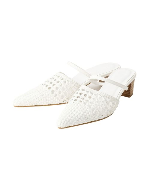 GYDA(ジェイダ)の「メッシュポインテッドウッドミュール(パンプス・レディース・ブラック/ブラウン/オフホワイト・SMALL/MEDIUM/LARGE)」の9枚目の写真