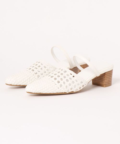 GYDA(ジェイダ)の「メッシュポインテッドウッドミュール(パンプス・レディース・ブラック/ブラウン/オフホワイト・SMALL/MEDIUM/LARGE)」の16枚目の写真