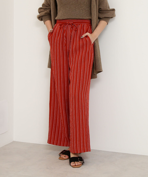 N.（N. Natural Beauty Basic）（エヌエヌナチュラルビューティーベーシック）の「ウエストリボンイージーワイドパンツ（その他パンツ・レディース・オレンジ系その他/ブラック系その他/ベージュ系その他・MEDIUM）」の3枚目の写真