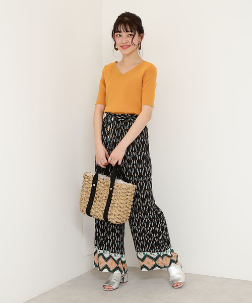 N.（N. Natural Beauty Basic）（エヌエヌナチュラルビューティーベーシック）の「ウエストリボンイージーワイドパンツ（その他パンツ・レディース・オレンジ系その他/ブラック系その他/ベージュ系その他・MEDIUM）」の11枚目の写真