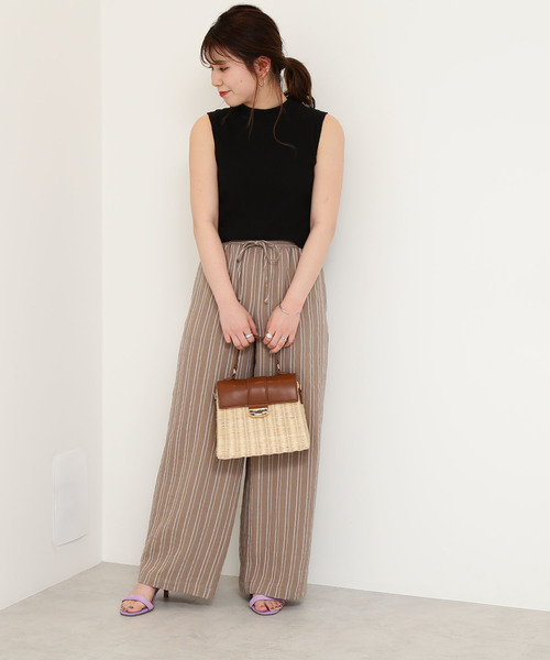 N.（N. Natural Beauty Basic）（エヌエヌナチュラルビューティーベーシック）の「ウエストリボンイージーワイドパンツ（その他パンツ・レディース・オレンジ系その他/ブラック系その他/ベージュ系その他・MEDIUM）」の13枚目の写真