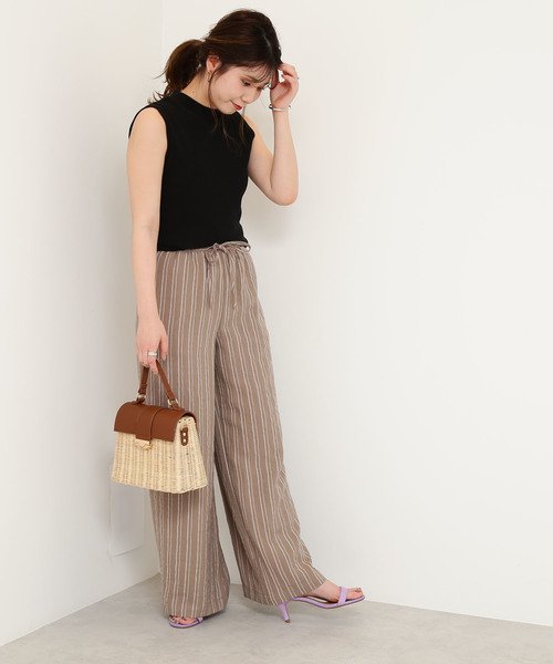 N.（N. Natural Beauty Basic）（エヌエヌナチュラルビューティーベーシック）の「ウエストリボンイージーワイドパンツ（その他パンツ・レディース・オレンジ系その他/ブラック系その他/ベージュ系その他・MEDIUM）」の14枚目の写真