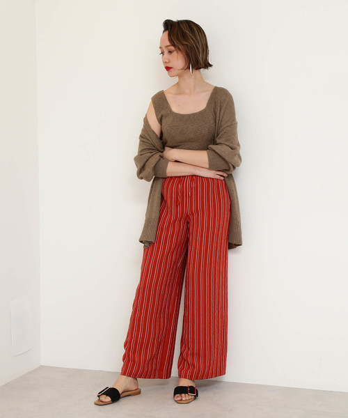 N.（N. Natural Beauty Basic）（エヌエヌナチュラルビューティーベーシック）の「ウエストリボンイージーワイドパンツ（その他パンツ・レディース・オレンジ系その他/ブラック系その他/ベージュ系その他・MEDIUM）」の17枚目の写真