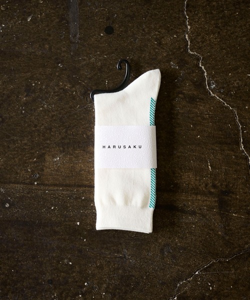 HARUSAKU（ハルサク）の「HARUSAKU:Herringbone Back Line Socks：ヘリンボーン バックライン ソックス（ソックス/靴下・メンズ・オフホワイト/ブラック/チャコールグレー/ブラウン/ホワイト系その他2/ダークグレー/ネイビー/ホワイト系その他・M/L/S）」の3枚目の写真