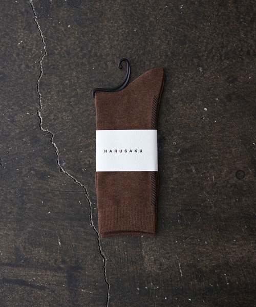 HARUSAKU（ハルサク）の「HARUSAKU:Herringbone Back Line Socks：ヘリンボーン バックライン ソックス（ソックス/靴下・メンズ・オフホワイト/ブラック/チャコールグレー/ブラウン・M/L）」の15枚目の写真
