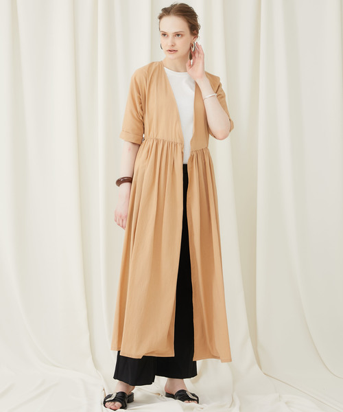 STUDIOUS(ステュディオス)の「【STUDIOUS】カシュクール ロングガウンワンピース(ワンピース・レディース・ベージュ/ブラック/ミント/ライトベージュ・FREE)」の18枚目の写真