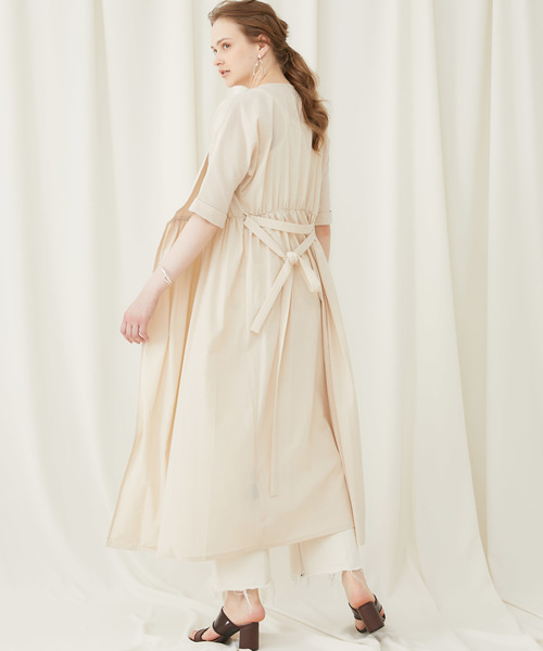 STUDIOUS(ステュディオス)の「【STUDIOUS】カシュクール ロングガウンワンピース(ワンピース・レディース・ベージュ/ブラック/ミント/ライトベージュ・FREE)」の9枚目の写真