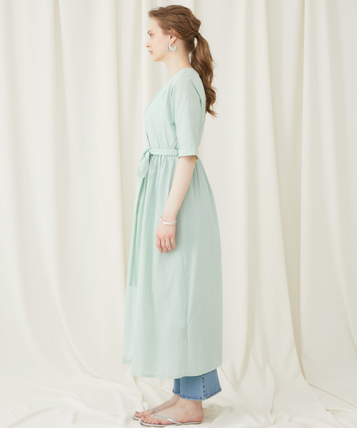 STUDIOUS(ステュディオス)の「【STUDIOUS】カシュクール ロングガウンワンピース(ワンピース・レディース・ベージュ/ブラック/ミント/ライトベージュ・FREE)」の15枚目の写真