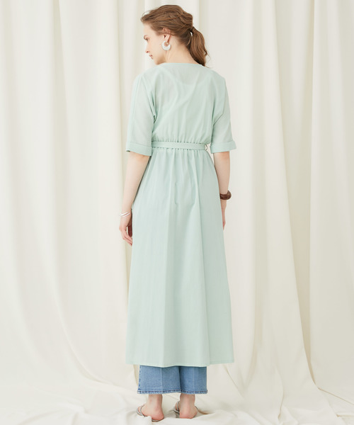 STUDIOUS(ステュディオス)の「【STUDIOUS】カシュクール ロングガウンワンピース(ワンピース・レディース・ベージュ/ブラック/ミント/ライトベージュ・FREE)」の19枚目の写真