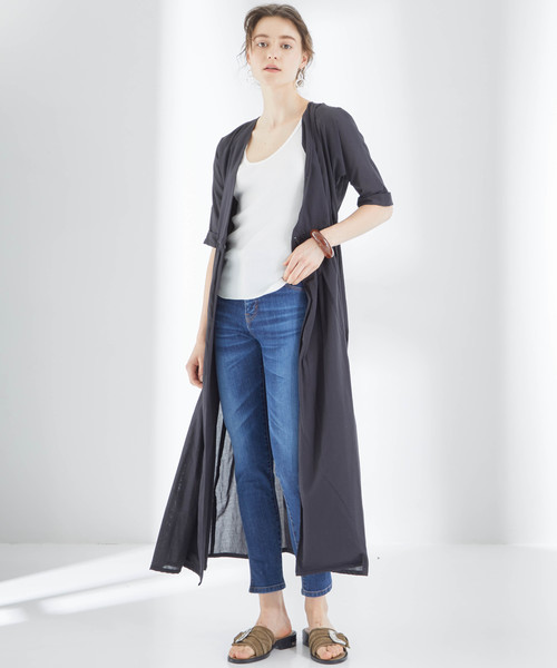 STUDIOUS(ステュディオス)の「【STUDIOUS】カシュクール ロングガウンワンピース(ワンピース・レディース・ベージュ/ブラック/ミント/ライトベージュ・FREE)」の22枚目の写真