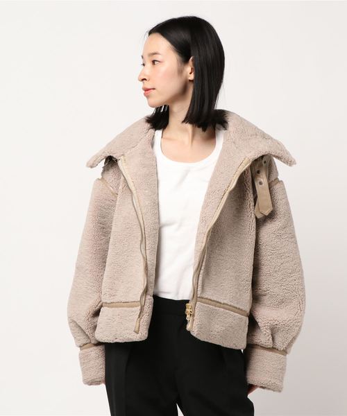 kha:ki(カーキ)の「「KHA:KI / カーキ」ミリタリーボアジャケット" B3 BOA JACKET"(ミリタリージャケット・レディース・ブラック/ブラウン/グレー・1/2)」の21枚目の写真