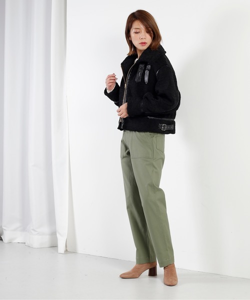 kha:ki(カーキ)の「「KHA:KI / カーキ」ミリタリーボアジャケット" B3 BOA JACKET"(ミリタリージャケット・レディース・ブラック/ブラウン/グレー・1/2)」の10枚目の写真