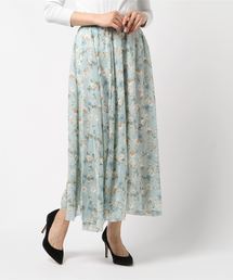 【Jewelobe/ ジュエローブ】 花柄ロングスカート