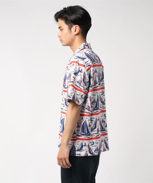 ８(eight)（エイト）の「アロハシャツ 半袖シャツ ヨット柄 リゾート（シャツ/ブラウス・メンズ・ホワイト系その他2/ホワイト系その他/レッド系その他/ブルー系その他・X-LARGE/MEDIUM/LARGE）」の5枚目の写真