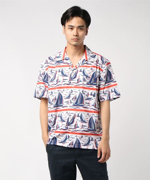 ８(eight)（エイト）の「アロハシャツ 半袖シャツ ヨット柄 リゾート（シャツ/ブラウス・メンズ・ホワイト系その他2/ホワイト系その他/レッド系その他/ブルー系その他・X-LARGE/MEDIUM/LARGE）」の12枚目の写真