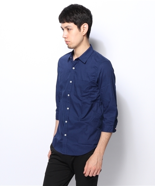 WEGO（ウィゴー）の「WEGO/トリコボタン7分袖シャツ（シャツ/ブラウス・メンズ・ホワイト/ライム/ネイビー/イエロー/サックスブルー/ライトピンク・MEDIUM/LARGE）」の12枚目の写真