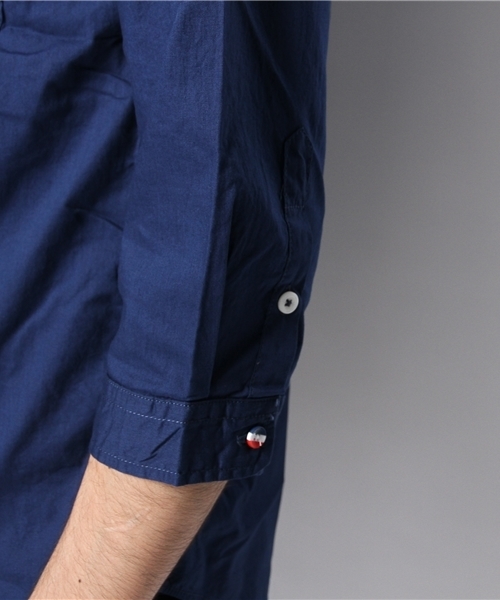 WEGO（ウィゴー）の「WEGO/トリコボタン7分袖シャツ（シャツ/ブラウス・メンズ・ホワイト/ライム/ネイビー/イエロー/サックスブルー/ライトピンク・MEDIUM/LARGE）」の8枚目の写真