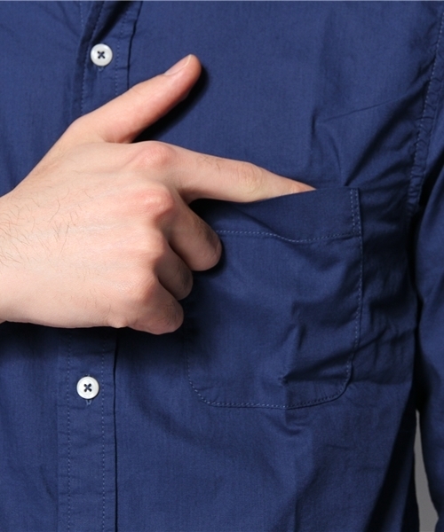 WEGO（ウィゴー）の「WEGO/トリコボタン7分袖シャツ（シャツ/ブラウス・メンズ・ホワイト/ライム/ネイビー/イエロー/サックスブルー/ライトピンク・MEDIUM/LARGE）」の7枚目の写真