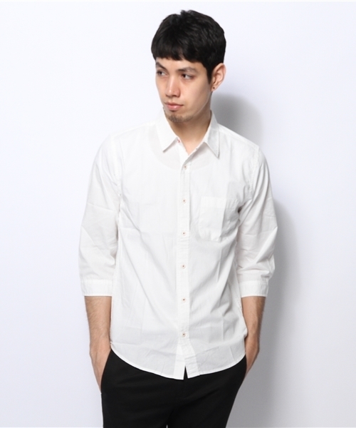 WEGO（ウィゴー）の「WEGO/トリコボタン7分袖シャツ（シャツ/ブラウス・メンズ・ホワイト/ライム/ネイビー/イエロー/サックスブルー/ライトピンク・MEDIUM/LARGE）」の15枚目の写真