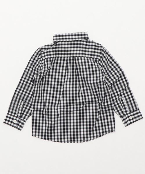 GLOBAL WORK（グローバルワーク）の「【キッズ】ハイショクボタンシャツ長袖/842463（シャツ/ブラウス・キッズ・ネイビー/ブラック/ホワイト・SMALL/MEDIUM/LARGE/X-LARGE/XX-LARGE）」の4枚目の写真