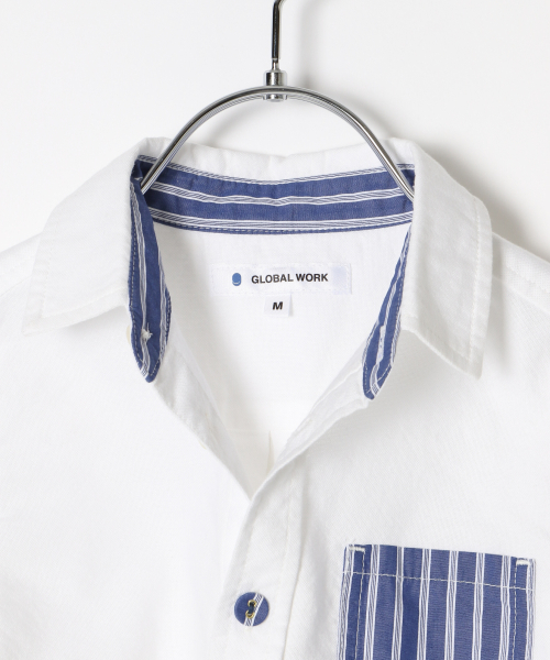 GLOBAL WORK（グローバルワーク）の「【キッズ】ハイショクボタンシャツ長袖/842463（シャツ/ブラウス・キッズ・ネイビー/ブラック/ホワイト・SMALL/MEDIUM/LARGE/X-LARGE/XX-LARGE）」の21枚目の写真
