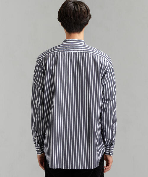 GYMPHLEX（ジムフレックス）の「［ジムフレックス］SC★GYMPHLEX RELAX バンドカラーシャツ（シャツ/ブラウス・メンズ・ピンク/ベージュ/ロイヤルブルー/ネイビー・MEDIUM/LARGE）」の6枚目の写真