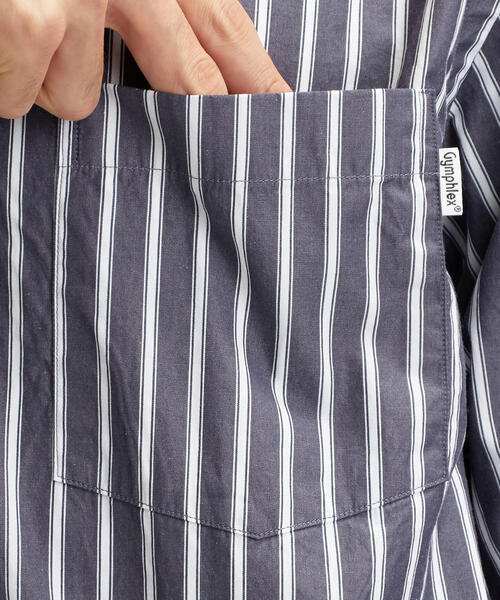 GYMPHLEX（ジムフレックス）の「［ジムフレックス］SC★GYMPHLEX RELAX バンドカラーシャツ（シャツ/ブラウス・メンズ・ピンク/ベージュ/ロイヤルブルー/ネイビー・MEDIUM/LARGE）」の21枚目の写真