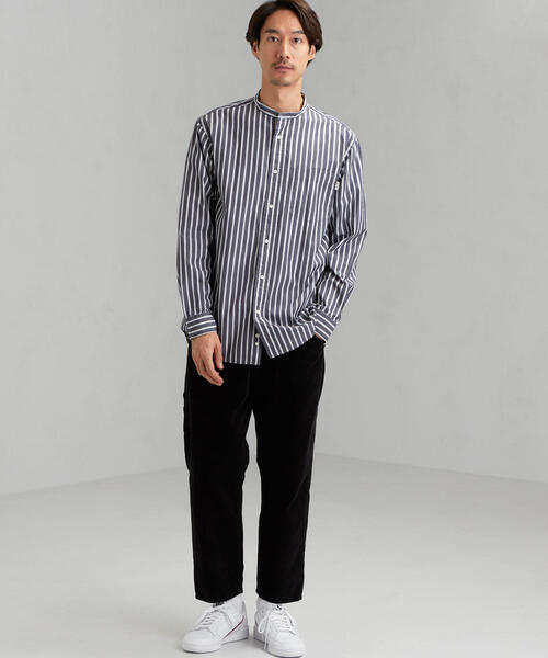 GYMPHLEX（ジムフレックス）の「［ジムフレックス］SC★GYMPHLEX RELAX バンドカラーシャツ（シャツ/ブラウス・メンズ・ピンク/ベージュ/ロイヤルブルー/ネイビー・MEDIUM/LARGE）」の18枚目の写真