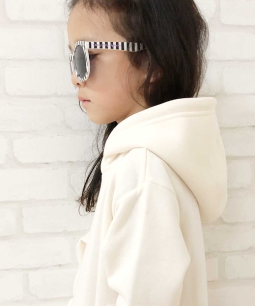 THE CASUAL（カジュアル）の「パイル起毛無地パーカーワンピース キッズ（ワンピース・キッズ・杢グレー/アイボリー/ブラック・160/150/120/130/140）」の8枚目の写真