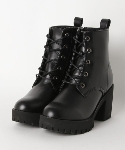 WEGO（ウィゴー）の「WEGO/タンクヒールブーツ（ブーツ・レディース・ブラック/ブラック系その他/その他1・MEDIUM/LARGE）」の6枚目の写真