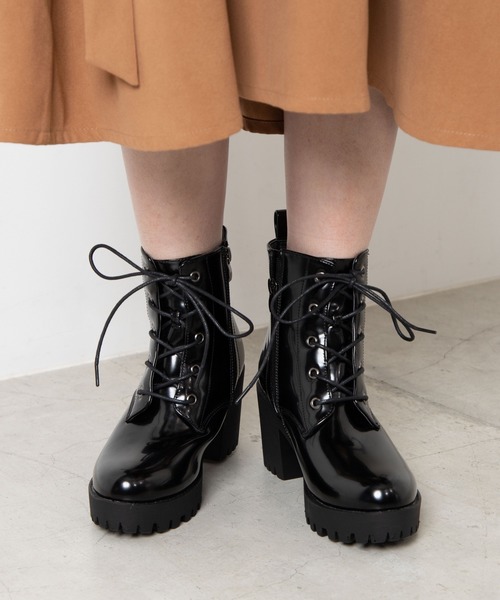 WEGO（ウィゴー）の「WEGO/タンクヒールブーツ（ブーツ・レディース・ブラック/ブラック系その他/その他1・MEDIUM/LARGE）」の16枚目の写真